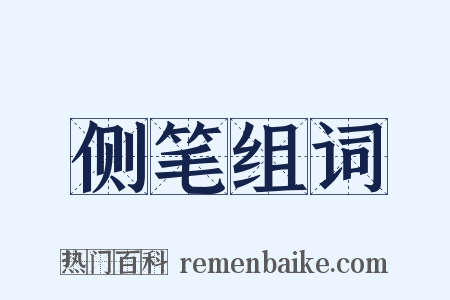 侧笔组词是什么意思的图片